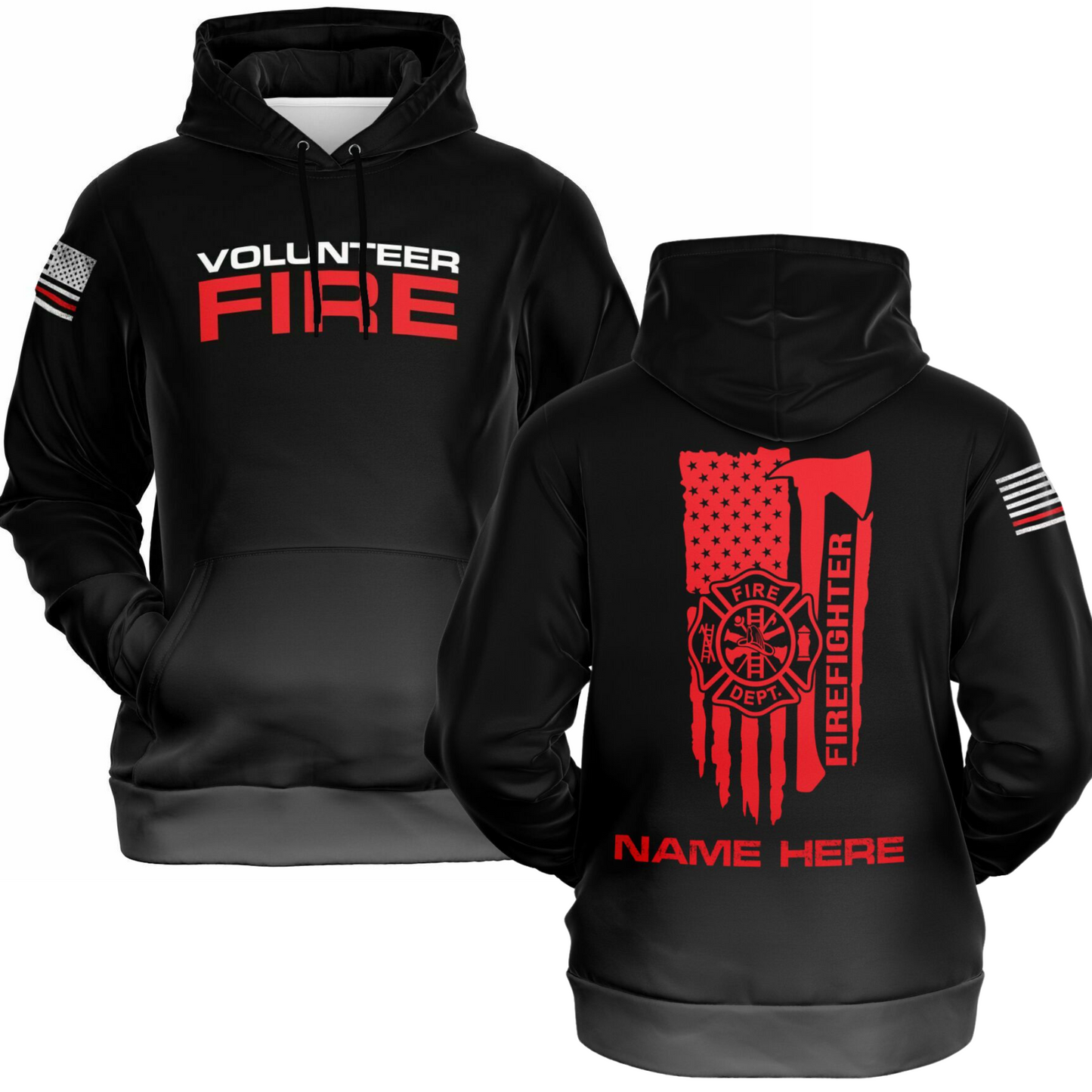 Personalized Volunteer Firefighter Hoodie