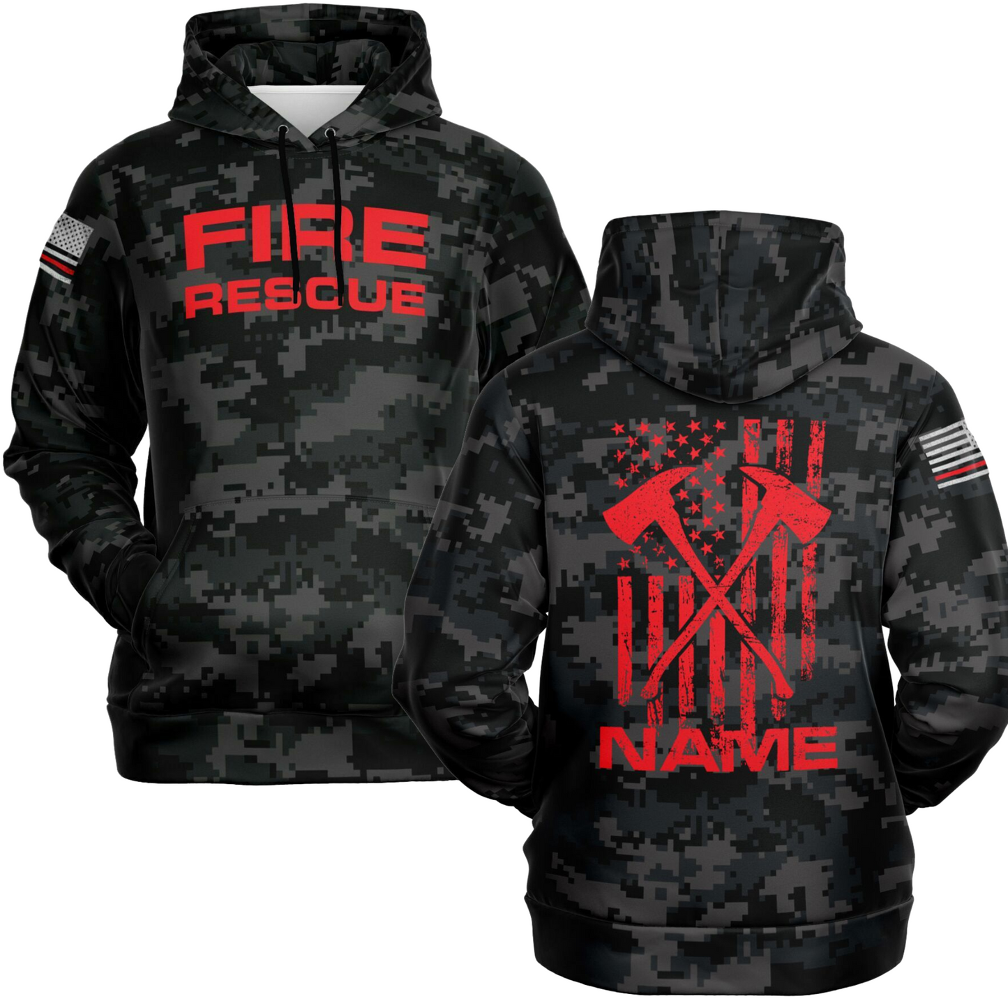 Personalized Fire Rescue Firefighter Hoodie