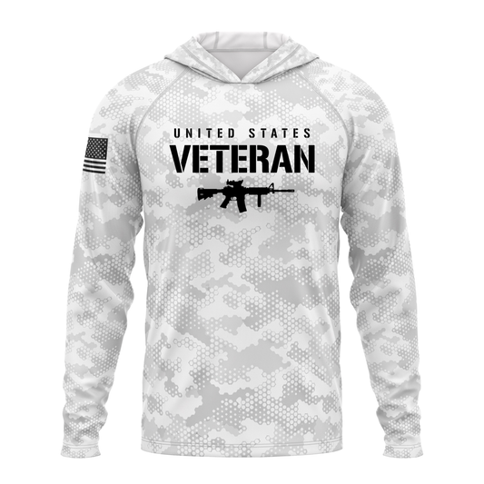 United States Veteran SPF50 Performance Hoodie- White Camo