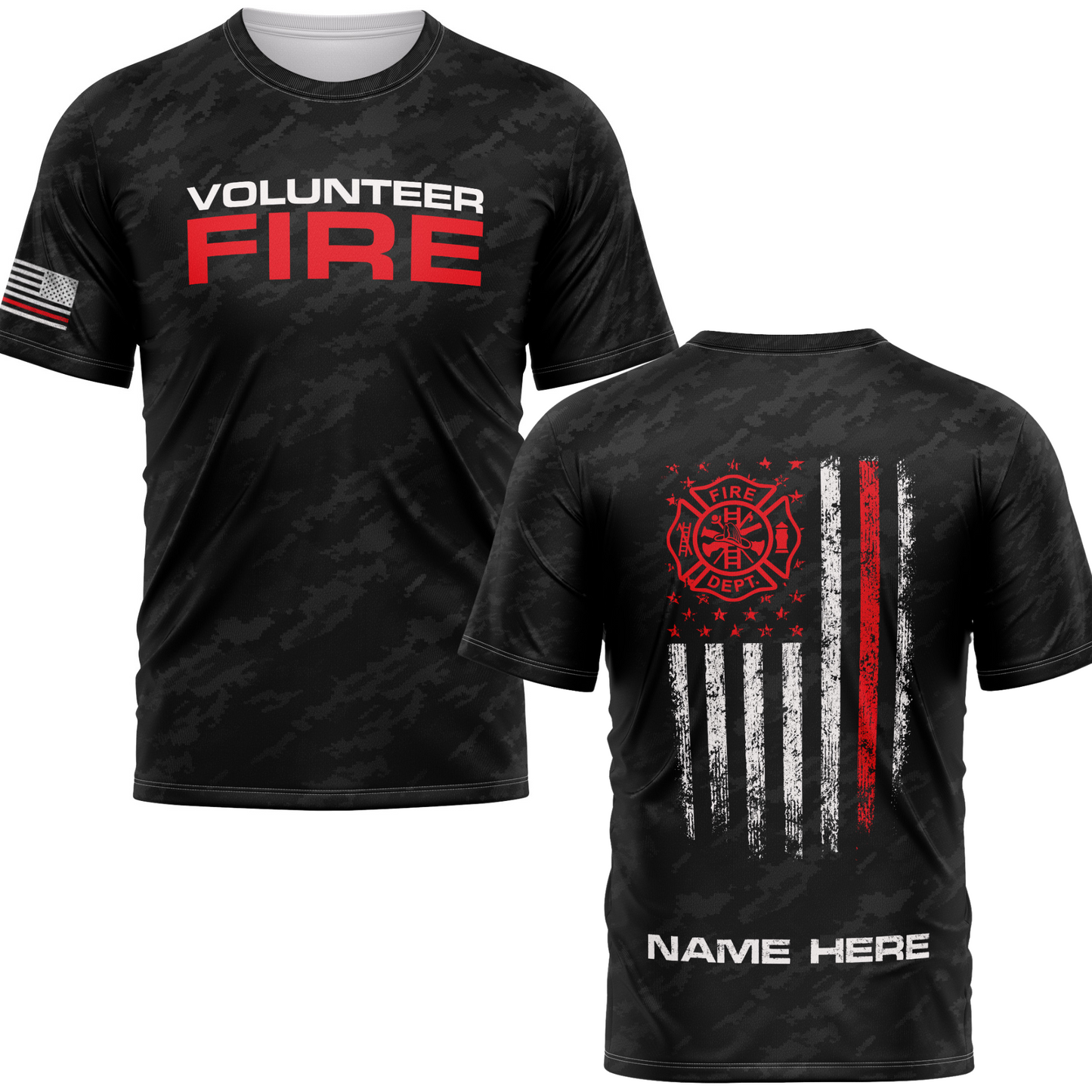 Personalized Volunteer Fire Rescue Performance Tee